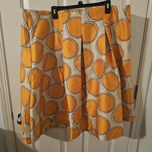 Lane Bryant NWT A-Line Skirt Goldenrod Circle Mod Print Size 26